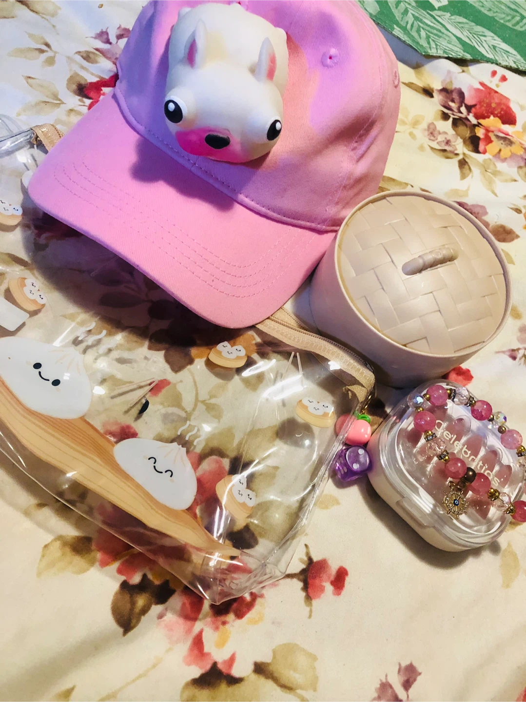 Girls Lot: Bracelet, Small Press on Nails, Pencil case, Nike Cap