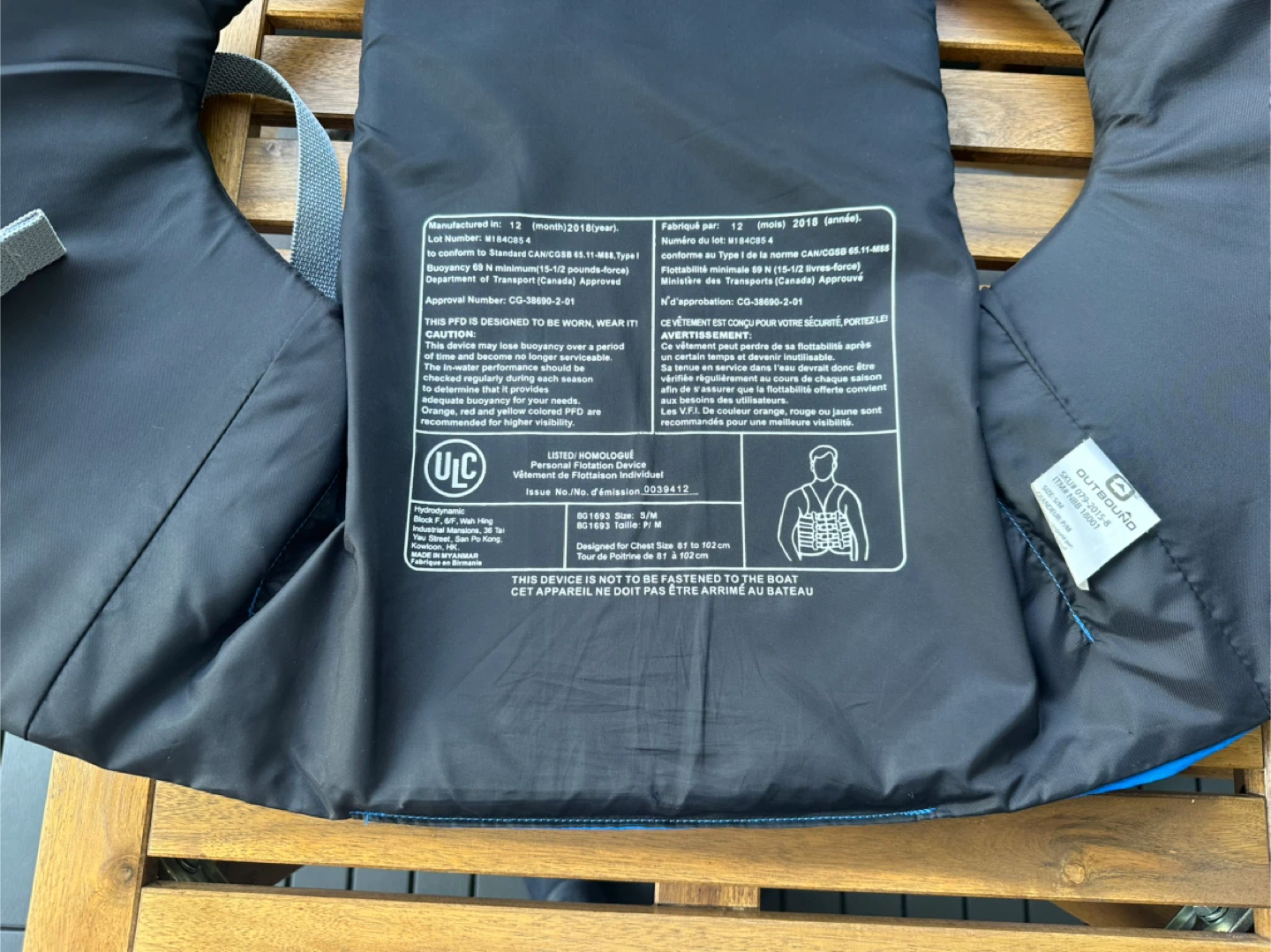 Outbound Blue Life Jacket - Small/Medium - photo 4