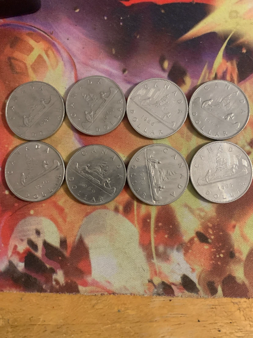 Collection of Canadian Dollar Voyageur Coins