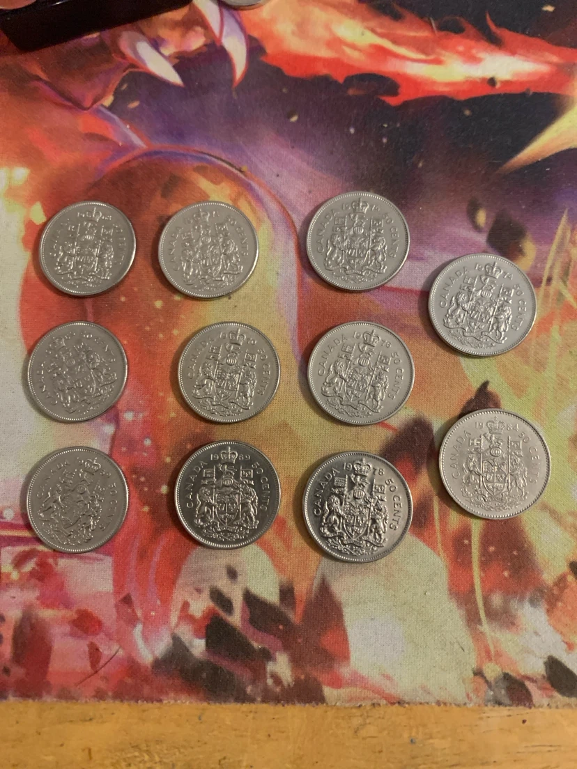 Canada 50 Cent Coins - 1960s to 1980s