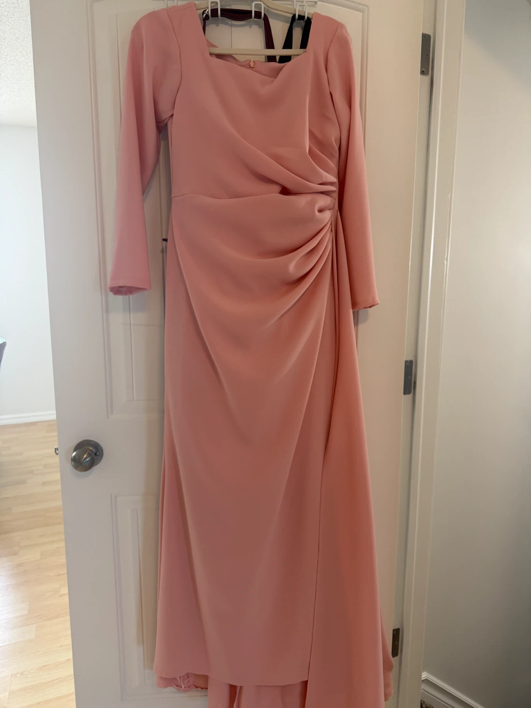 Pink Ruched Maxi Dress