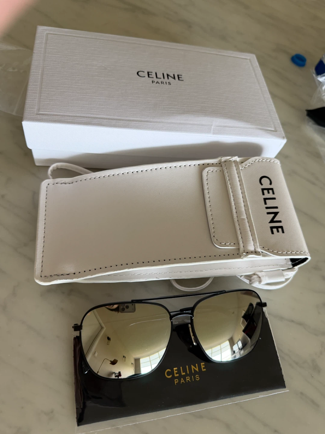 CELINE CL40063U 02C BLK MIRRORED AUTHENTIC DESIGNER SUNGLASSES