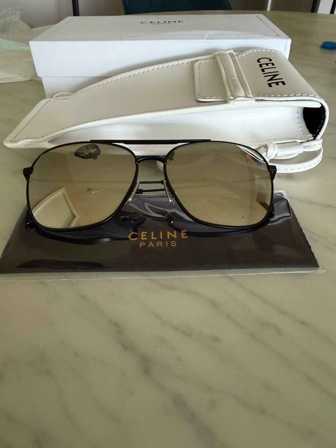 CELINE CL40063U 02C BLK MIRRORED AUTHENTIC DESIGNER SUNGLASSES - photo 2