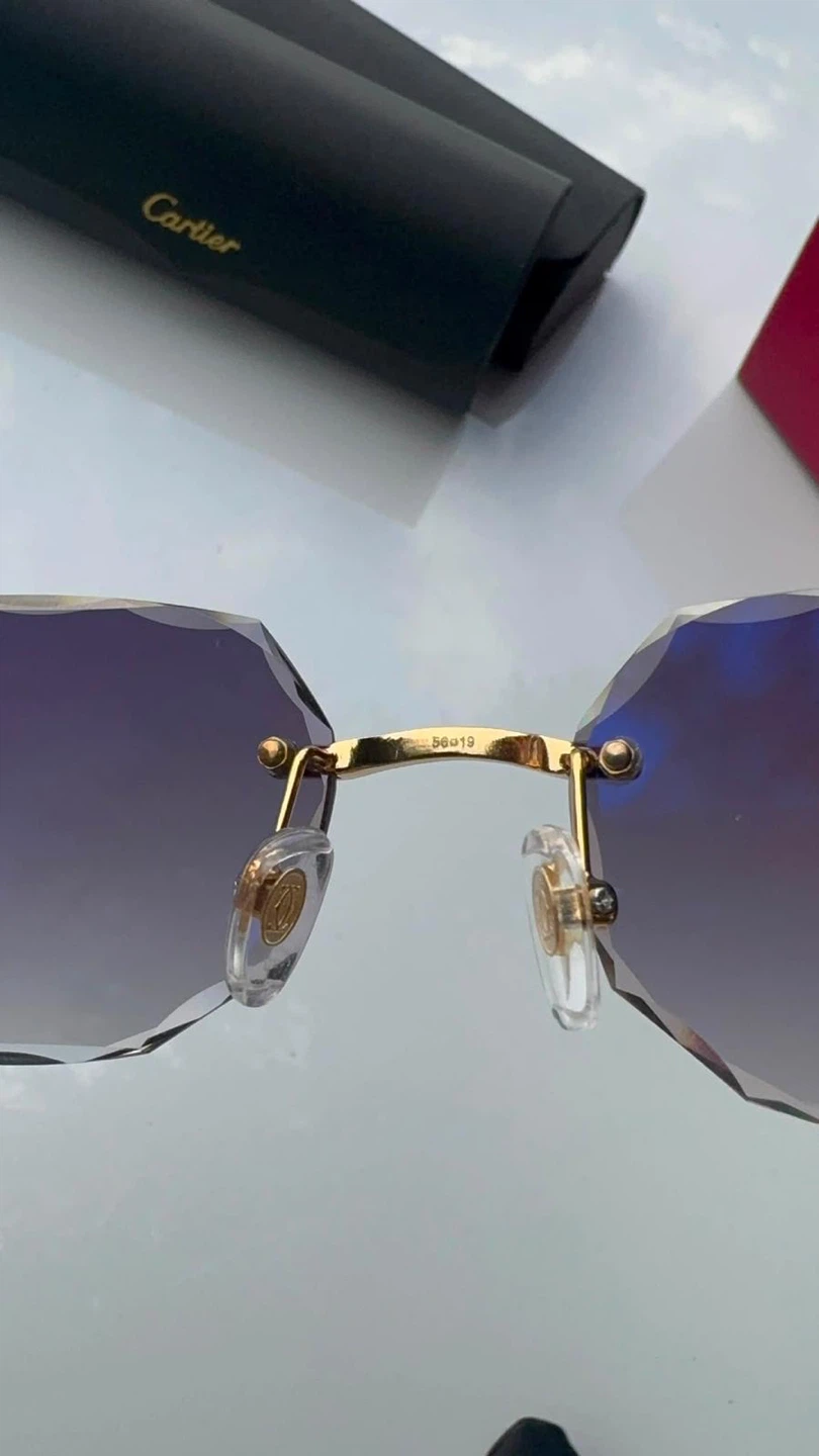 Cartier Rimless Sunglasses with Diamond Cut Lenses - photo 3