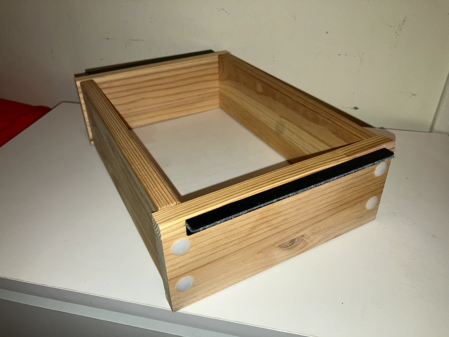 Wooden Storage Box with Black Accents - photo 3