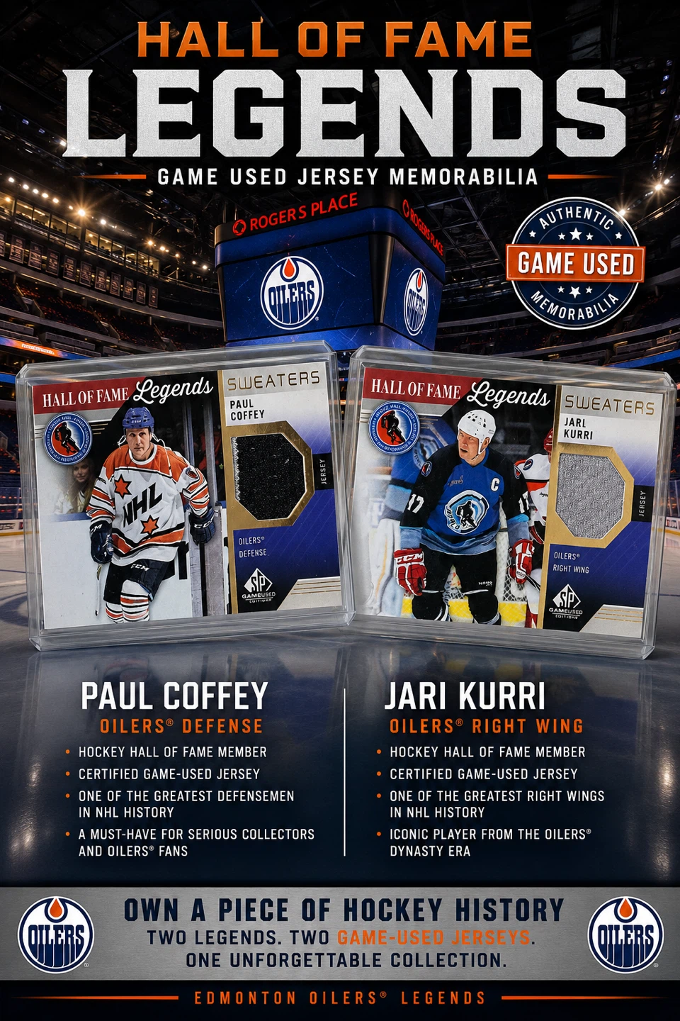 OILERS LEGEND PAUL COFFEY/JARI KURRI