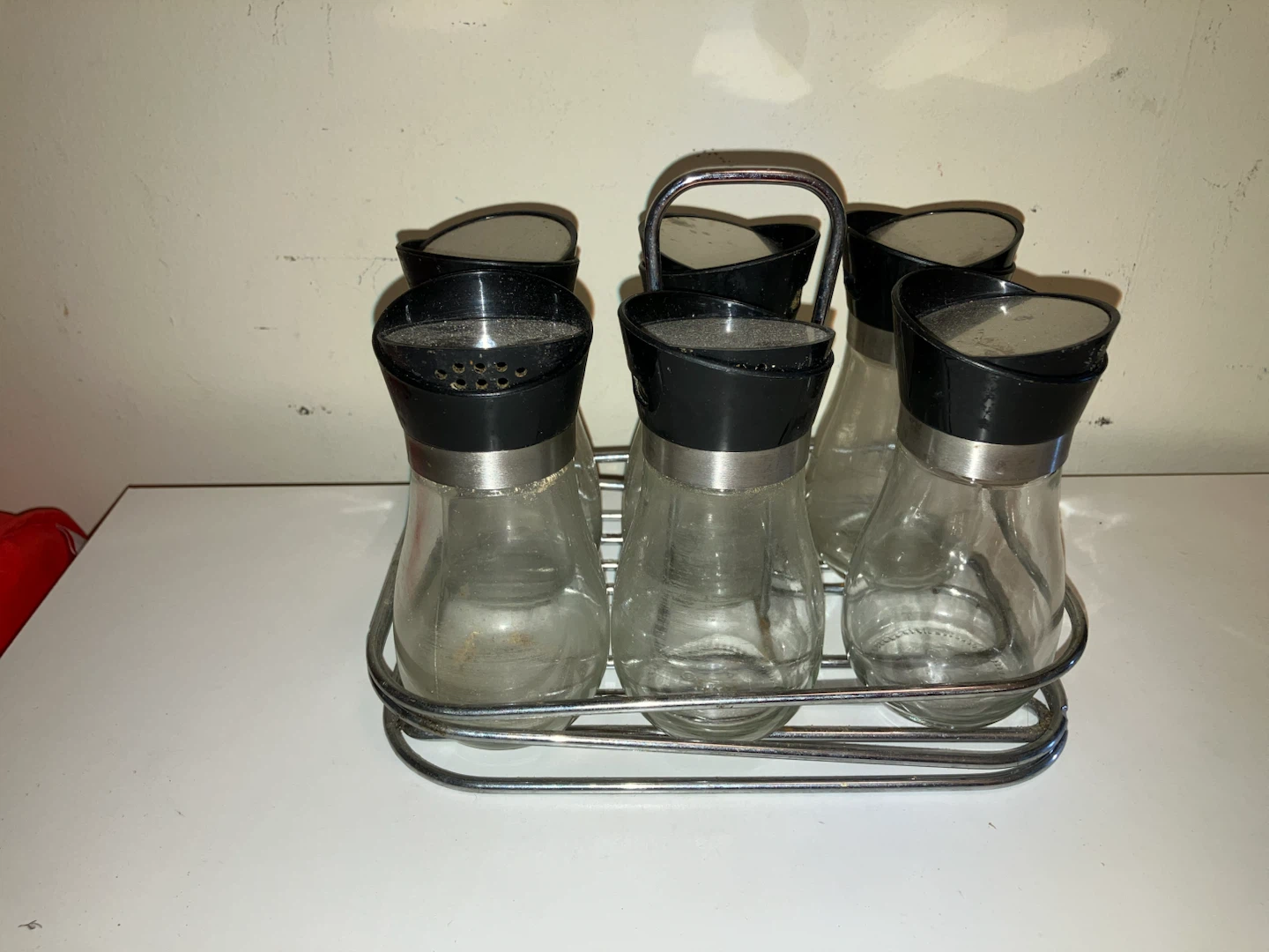 Glass Spice Shaker Set with Caddy