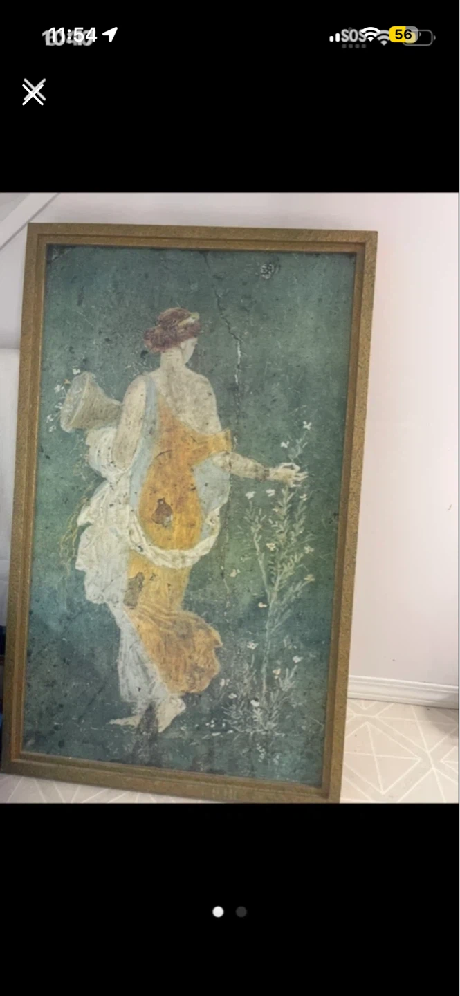 Framed Art Print - Woman with Flowers