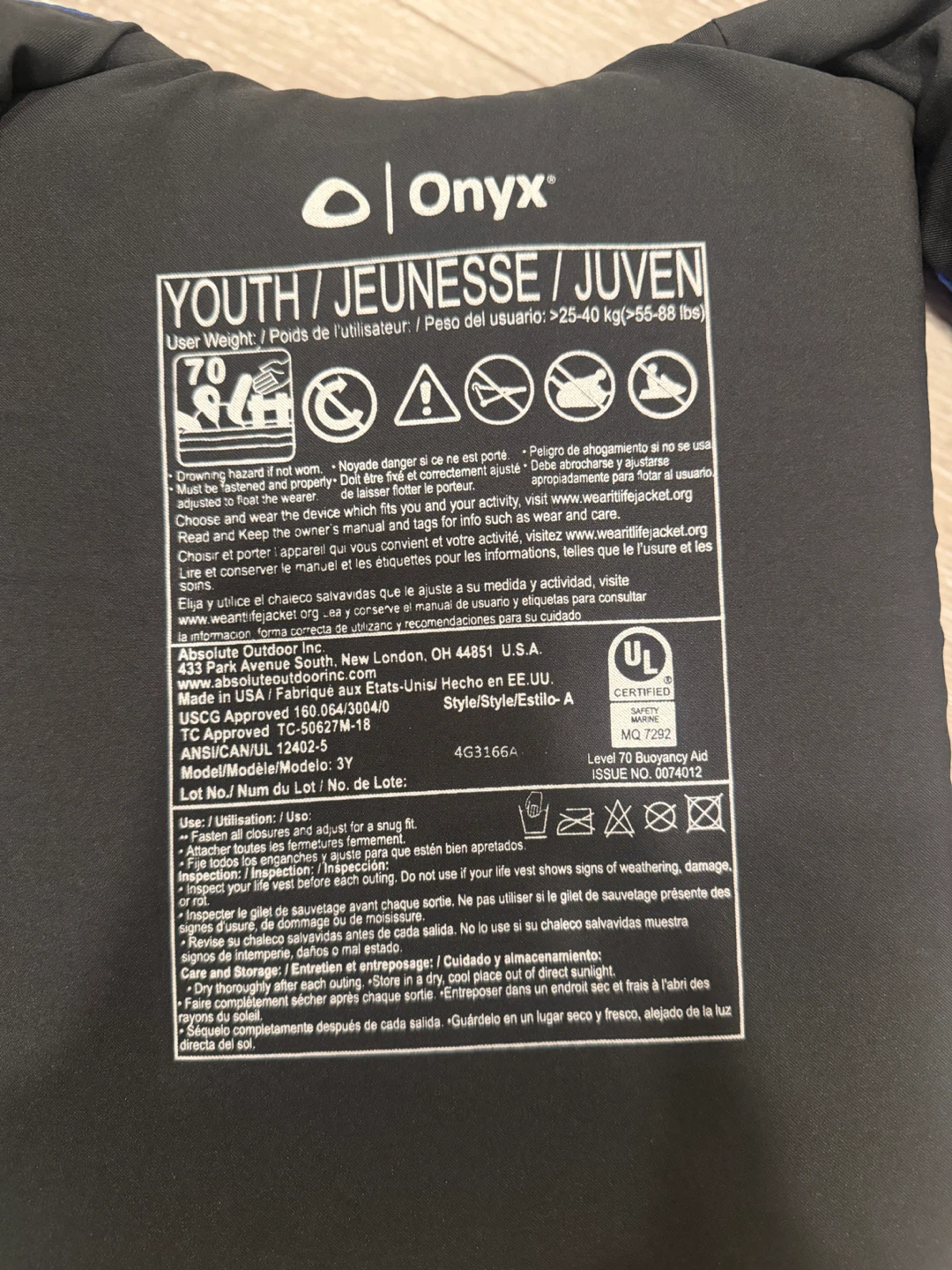 Onyx Youth Life Jacket - photo 4