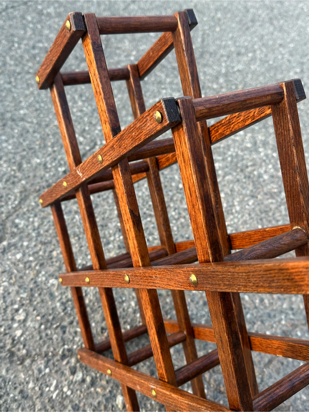 Oak Accordion  14 bottle wine rack - photo 2