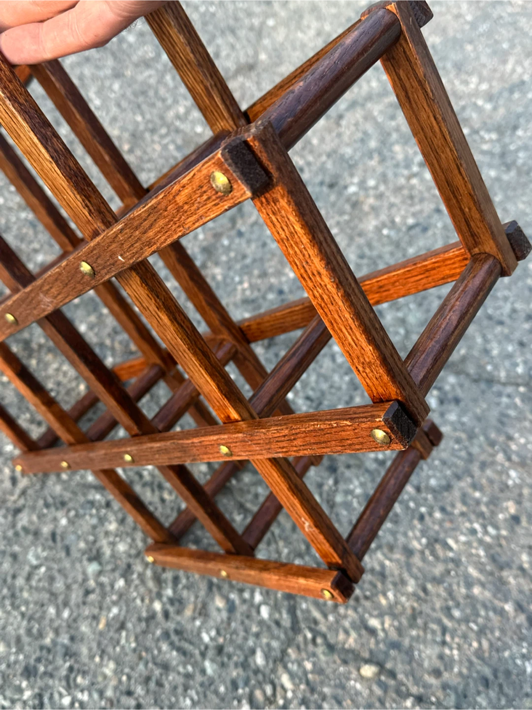 Oak Accordion  14 bottle wine rack - photo 3