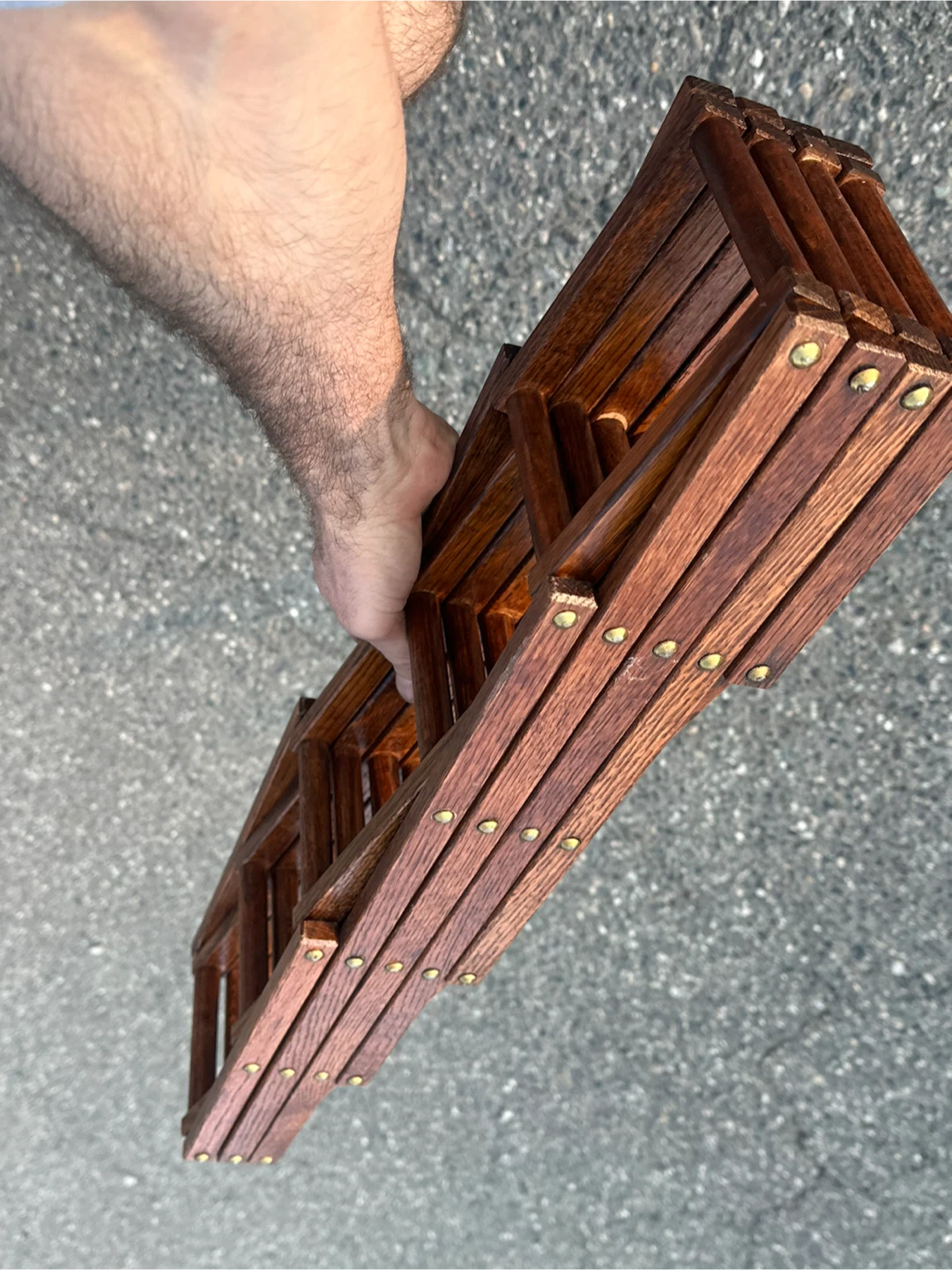 Oak Accordion  14 bottle wine rack - photo 5