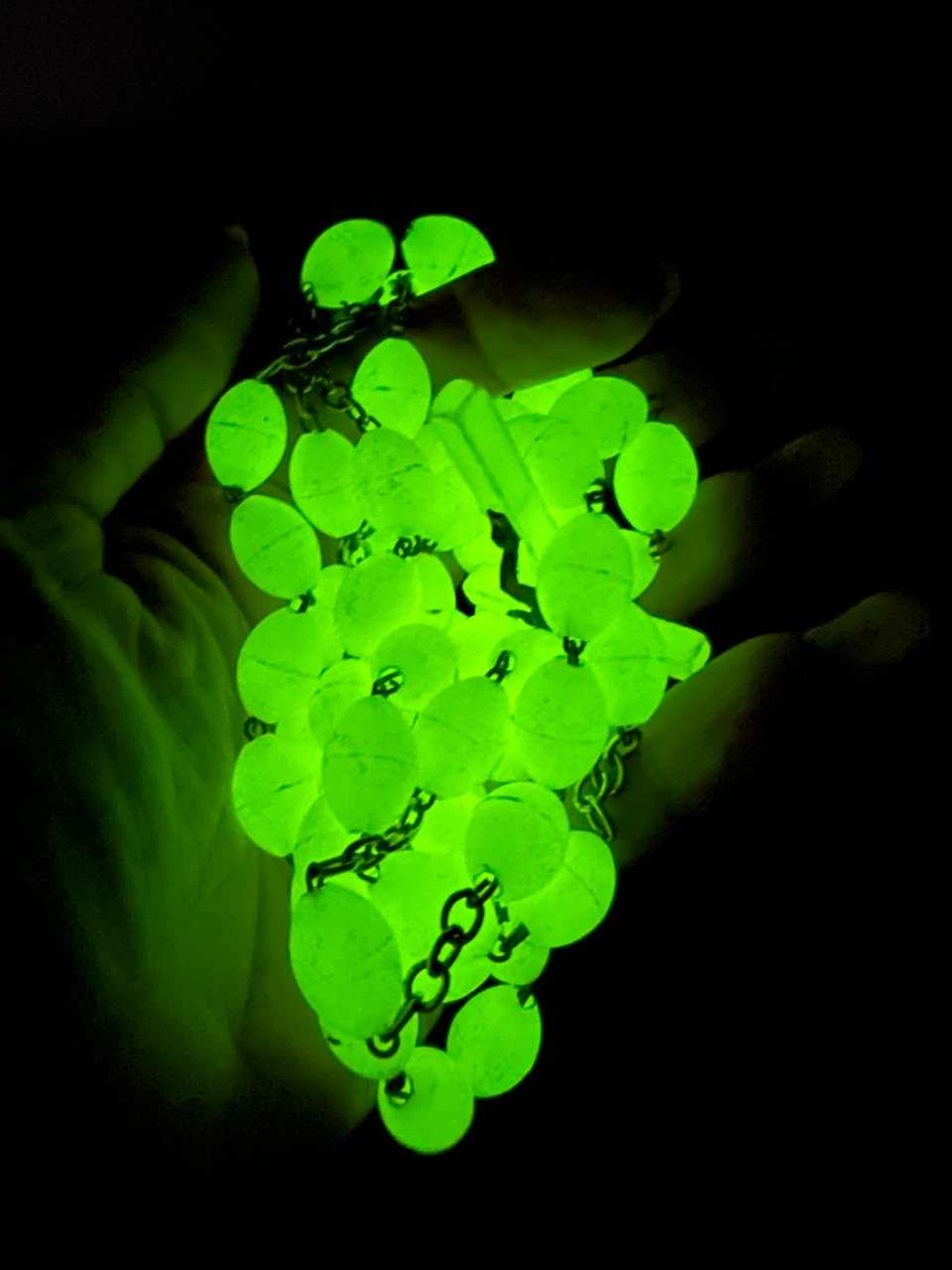 Glow in the Dark Rosary Beads with Crucifix Long Necklace - photo 2