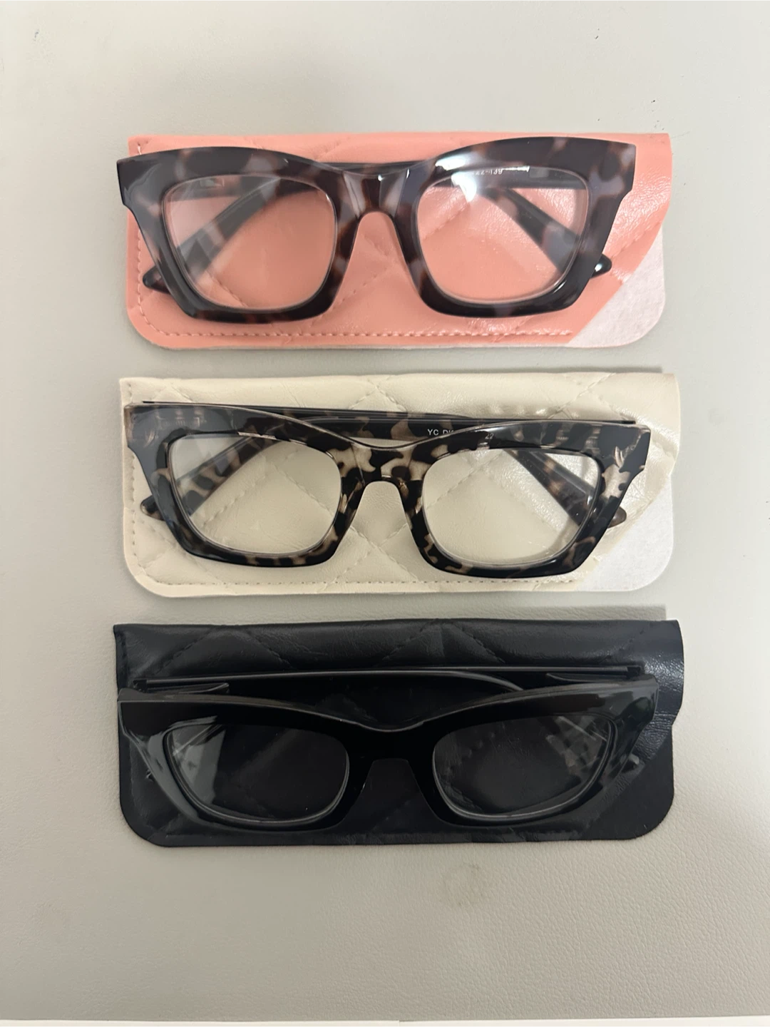 Cat-Eye Glasses with Cases