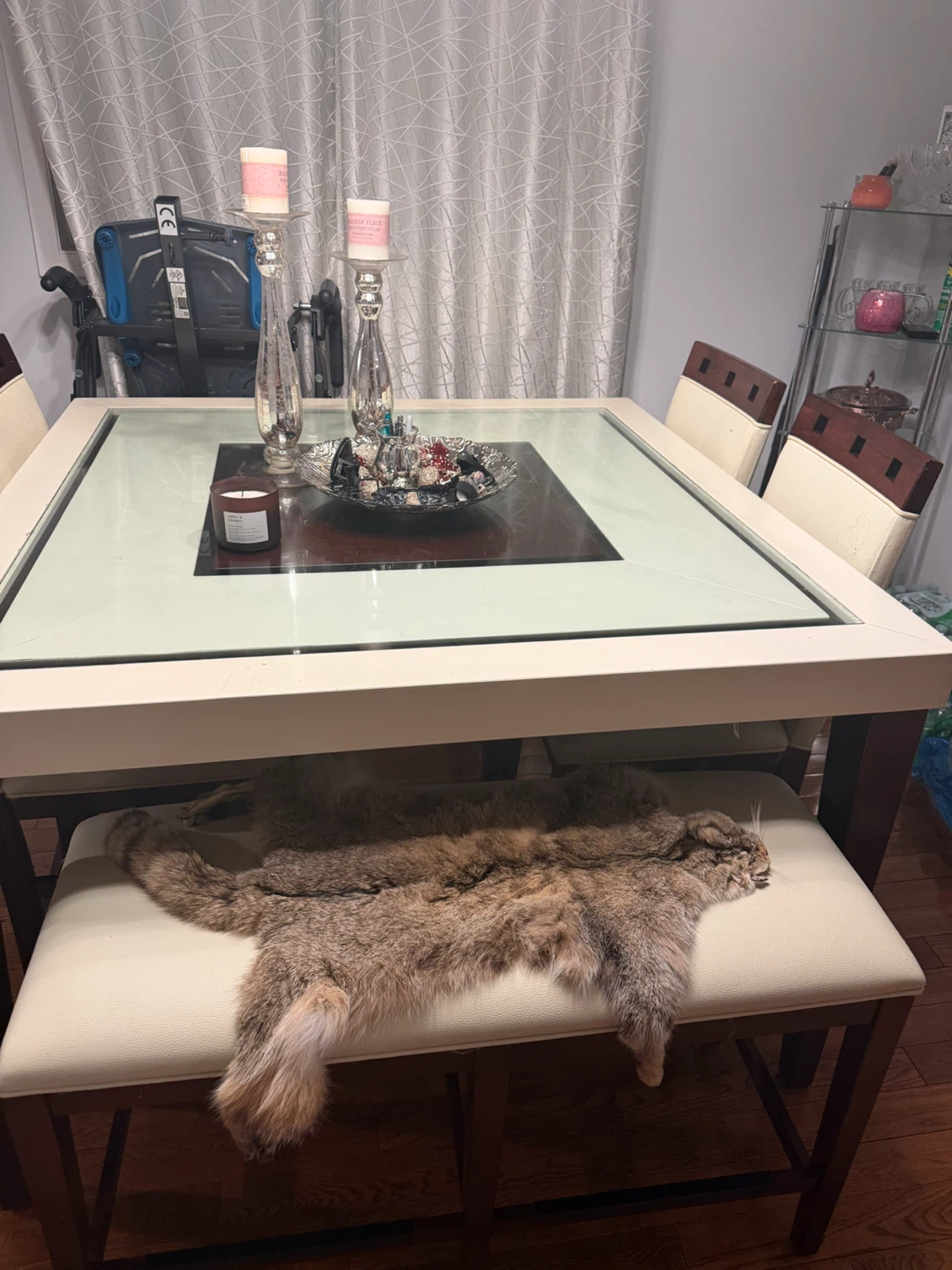 Dining Chair with Faux Leather Seat