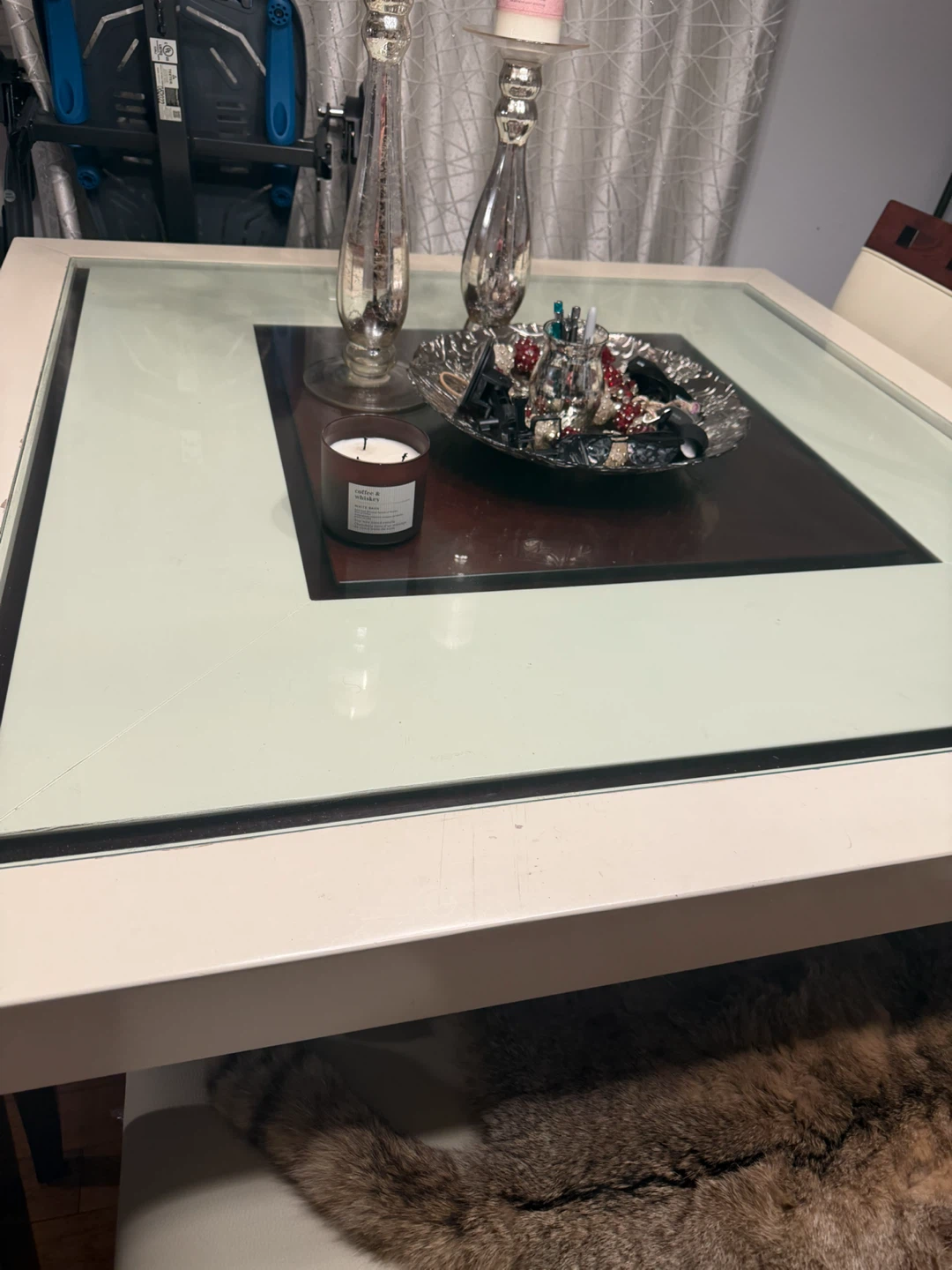 Dining Chair with Faux Leather Seat - photo 2