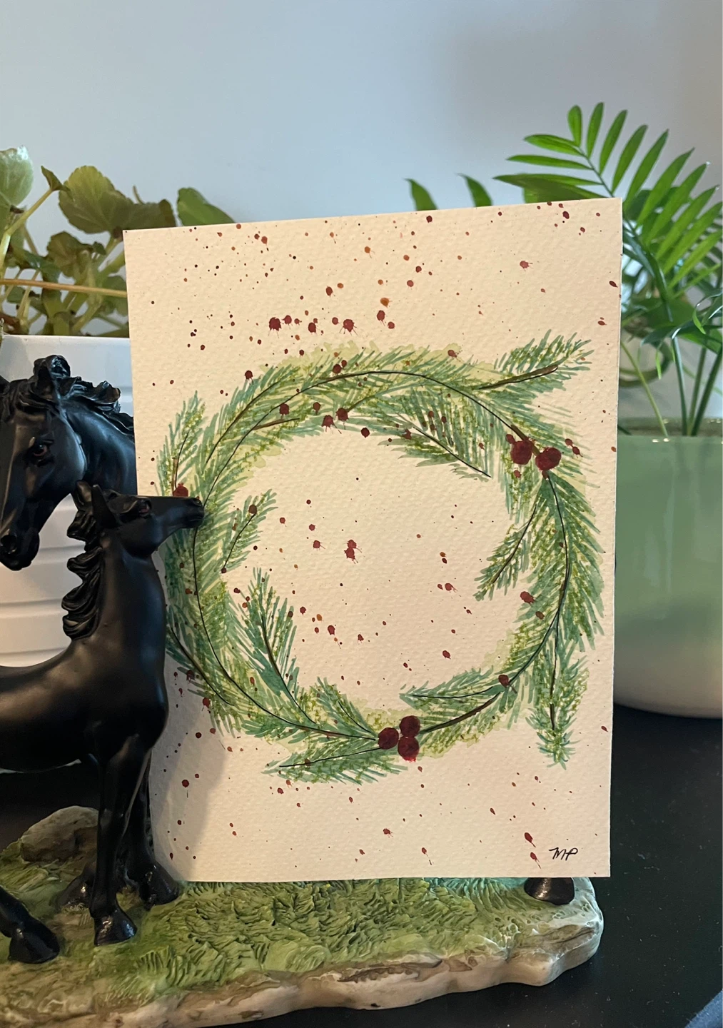 Watercolor Christmas Themed Paintings