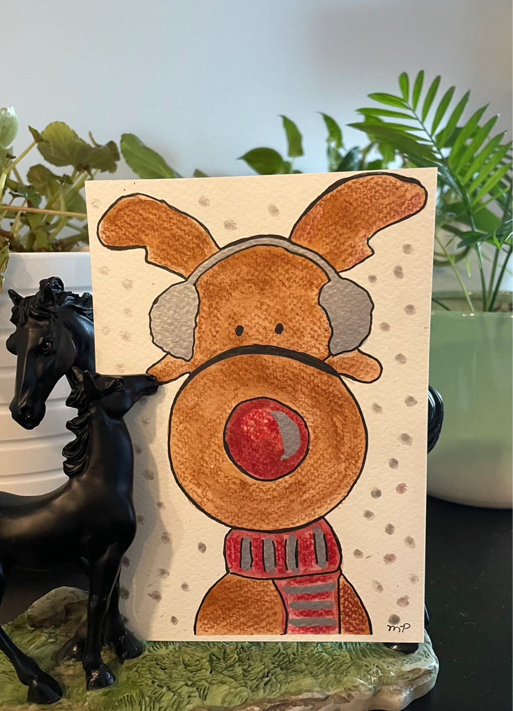 Watercolor Christmas Themed Paintings - photo 5