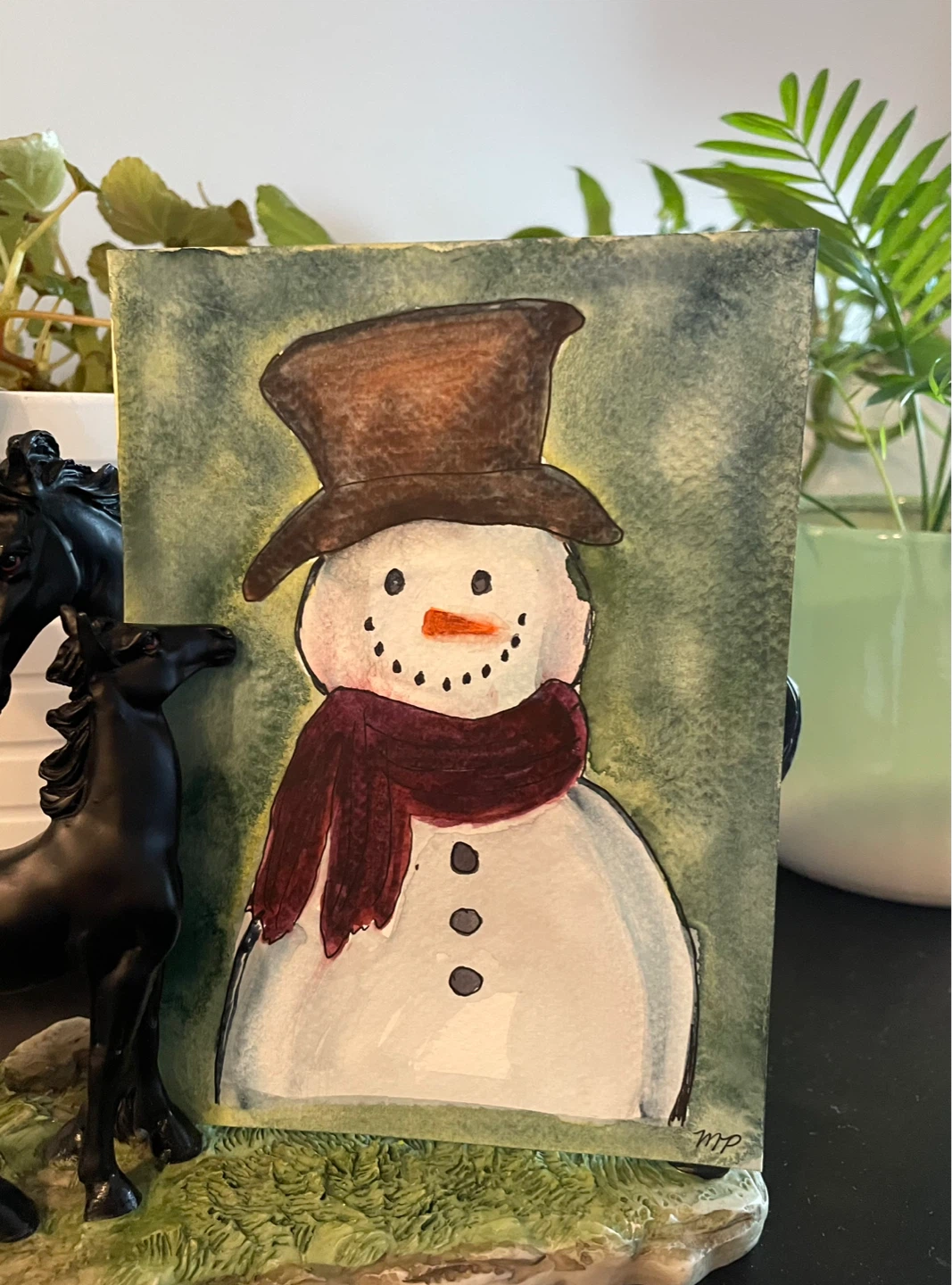 Watercolor Christmas Themed Paintings - photo 4