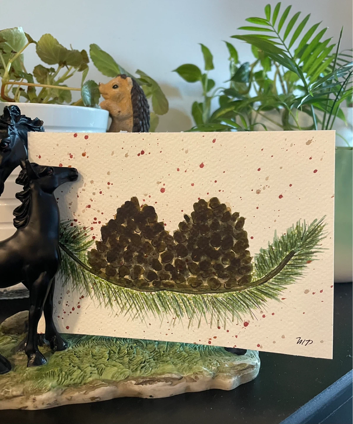 Watercolor Christmas Themed Paintings - photo 3