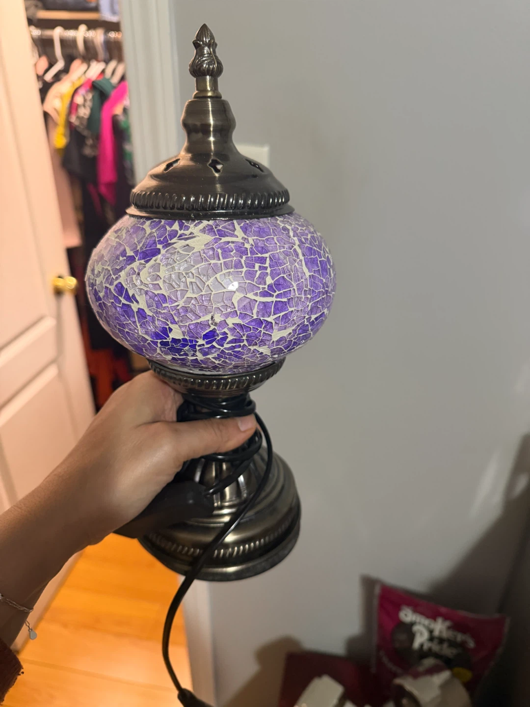Purple Mosaic Table Lamp