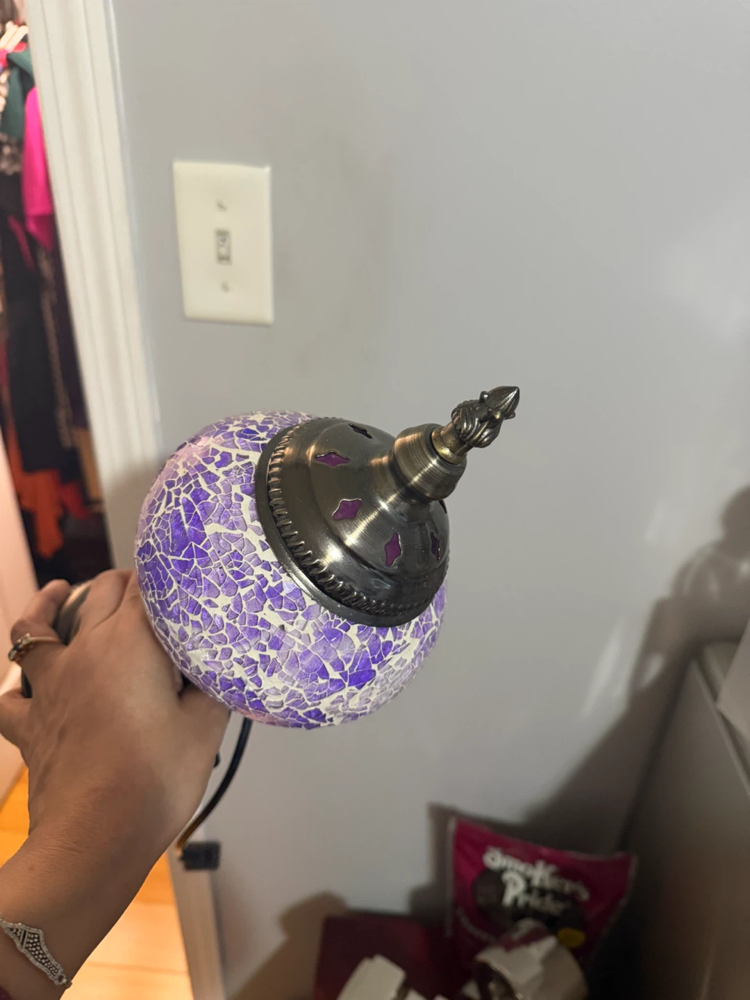 Purple Mosaic Table Lamp - photo 2