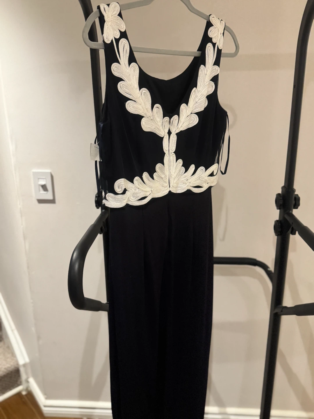 Sola Women's Black & White Embellished Maxi Dress - photo 2