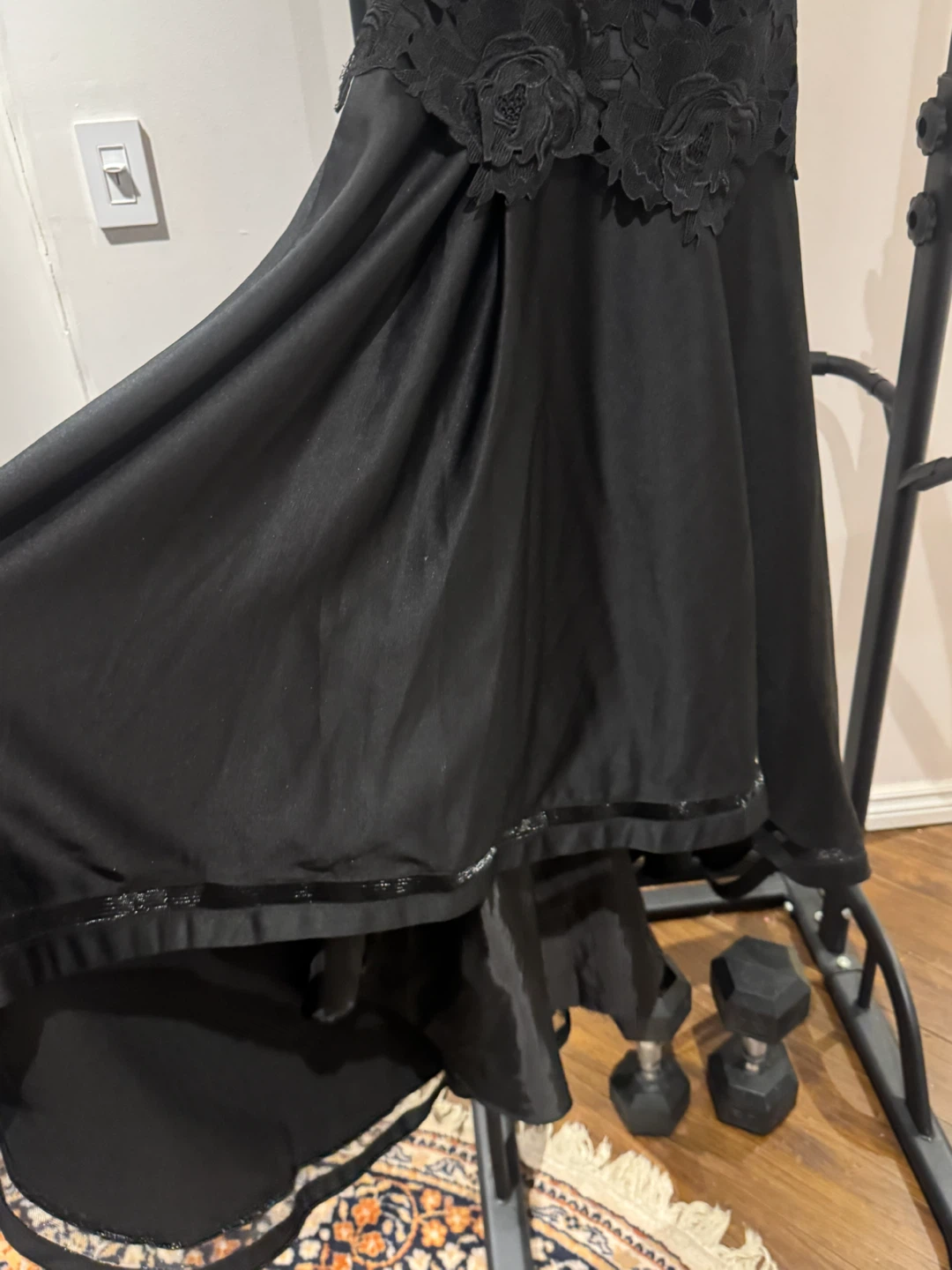 Black Lace Halter Neck Dress