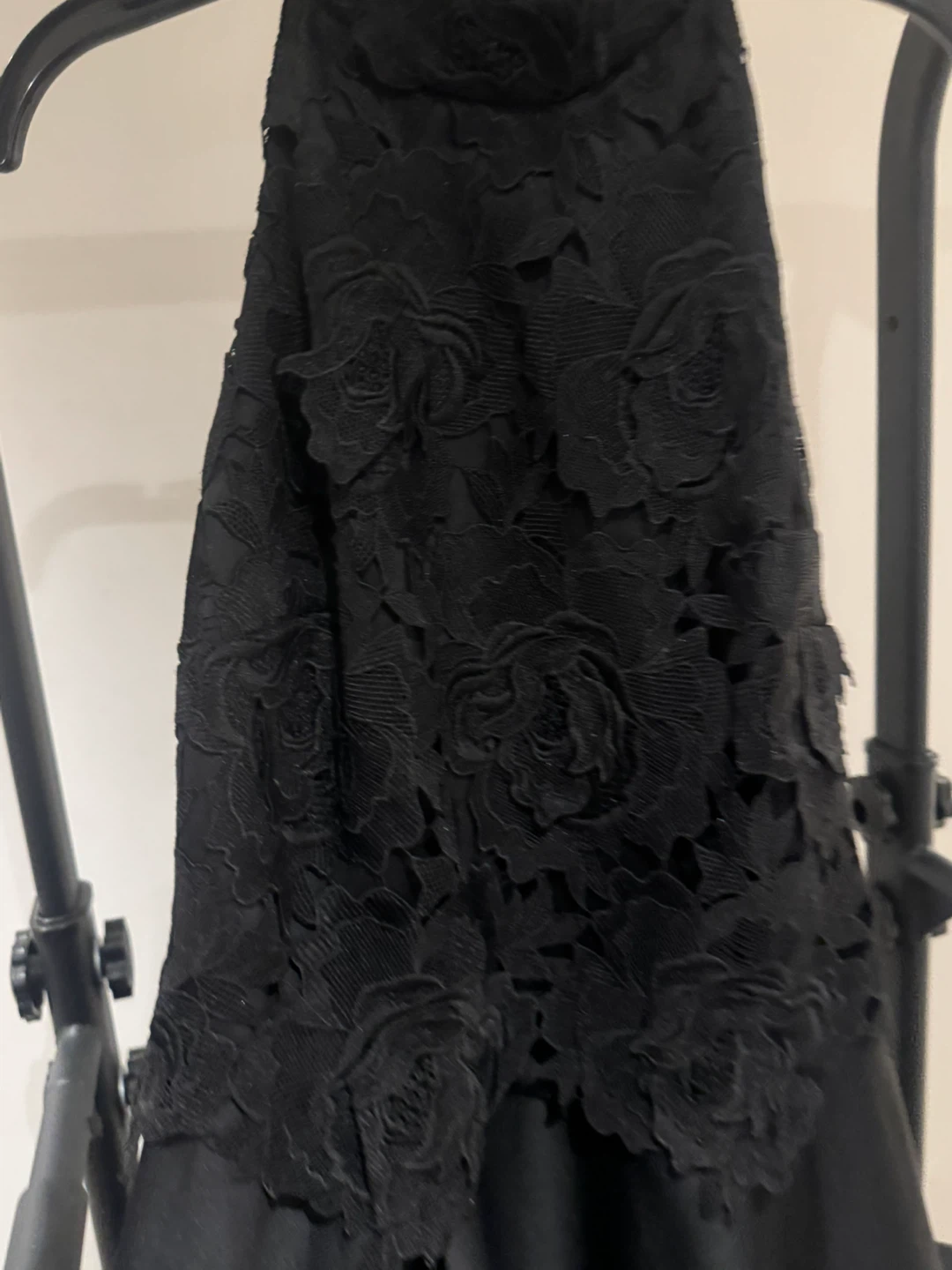 Black Lace Halter Neck Dress - photo 2