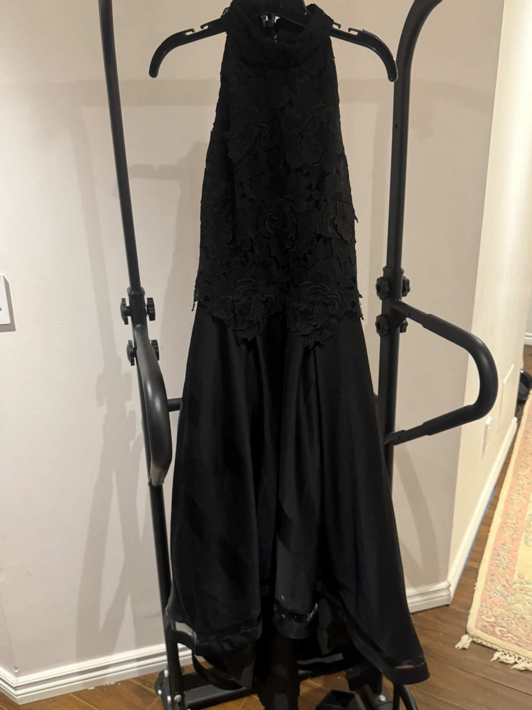 Black Lace Halter Neck Dress - photo 5