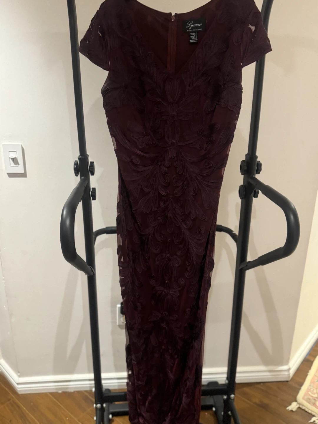 Lyman Burgundy Lace Dress Size 10 - photo 3