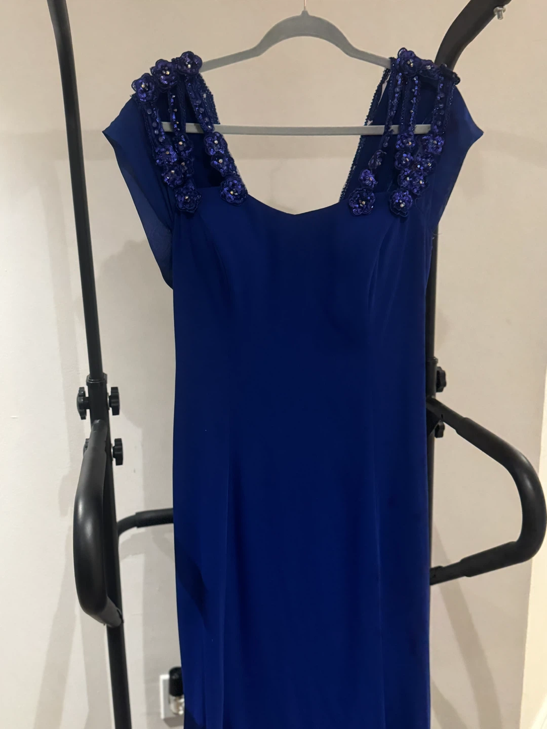 Royal Blue Embellished Evening Gown