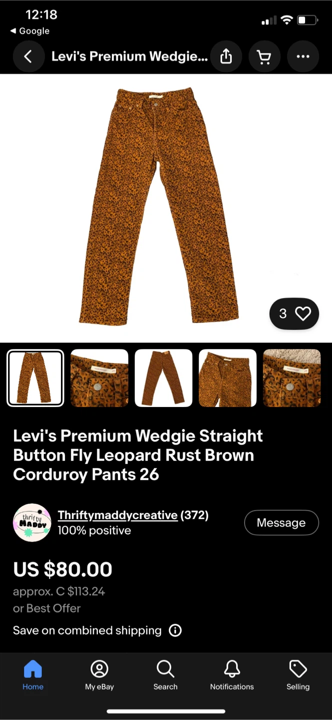 Levi's Premium Wedgie Straight Corduroy Pants - photo 5