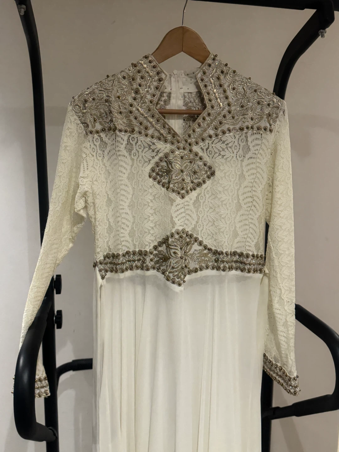 White Lace Embellished Maxi Dress - photo 2