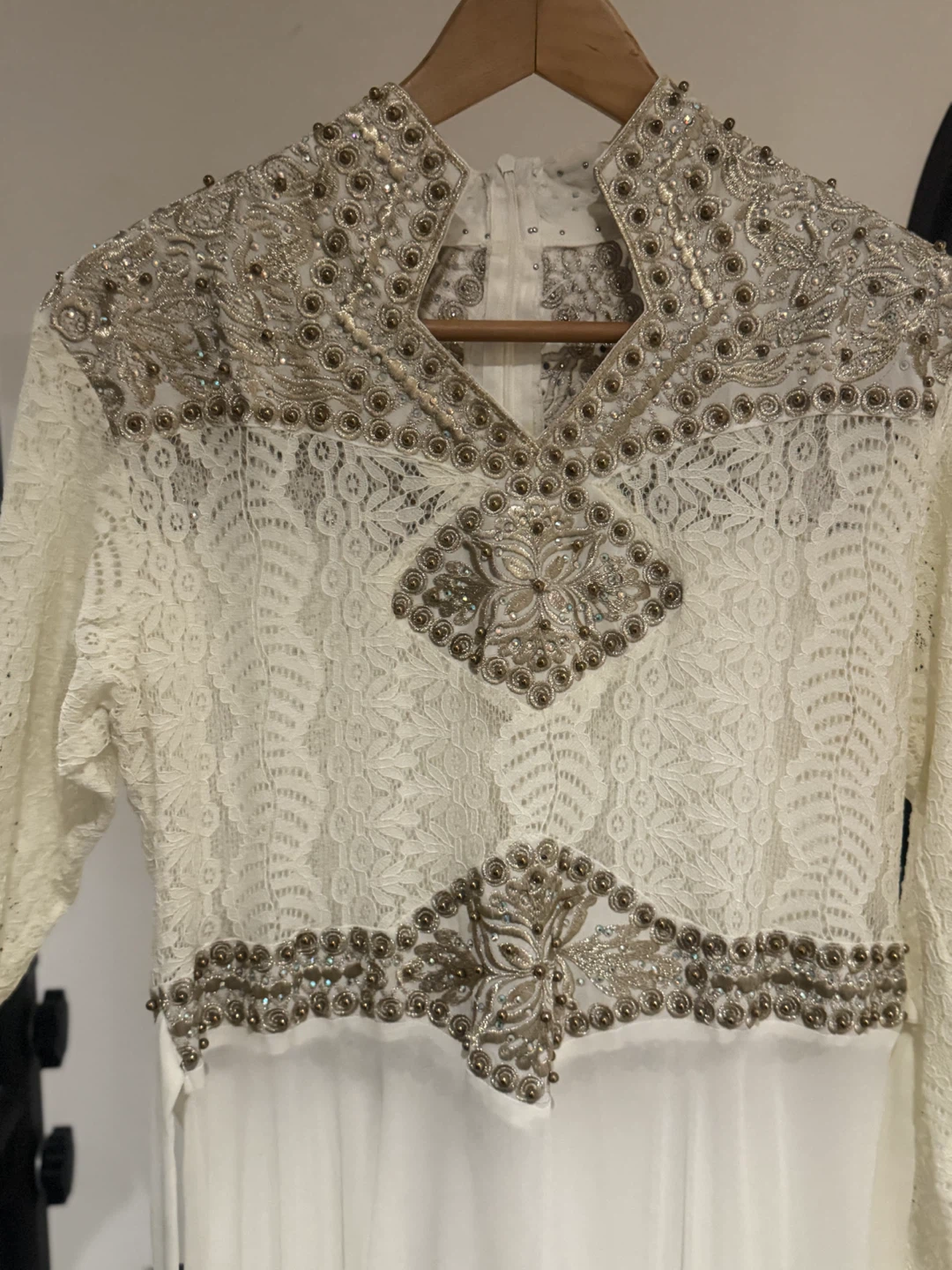 White Lace Embellished Maxi Dress - photo 3