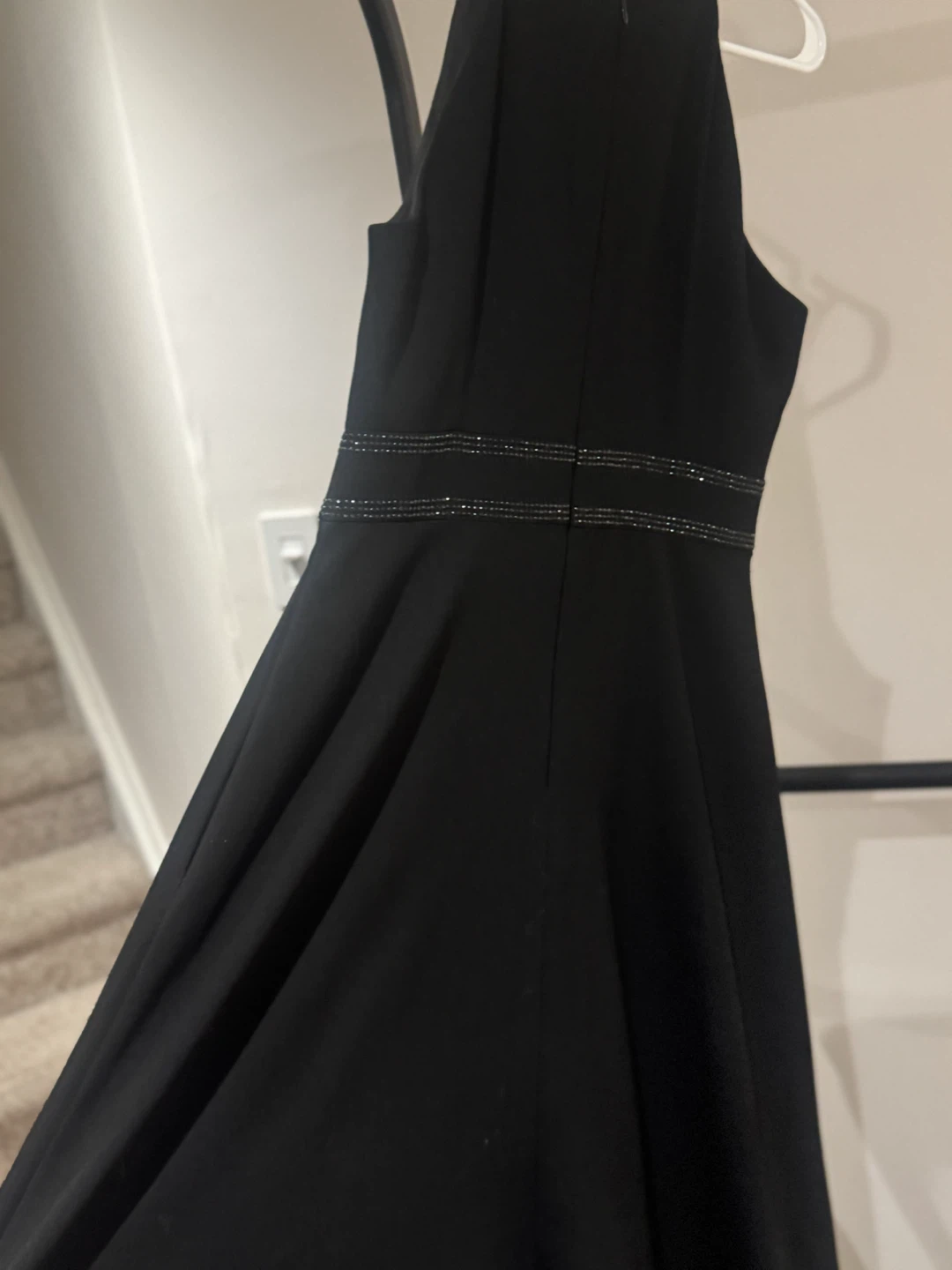 Black Embellished Halter Neck Dress - photo 3