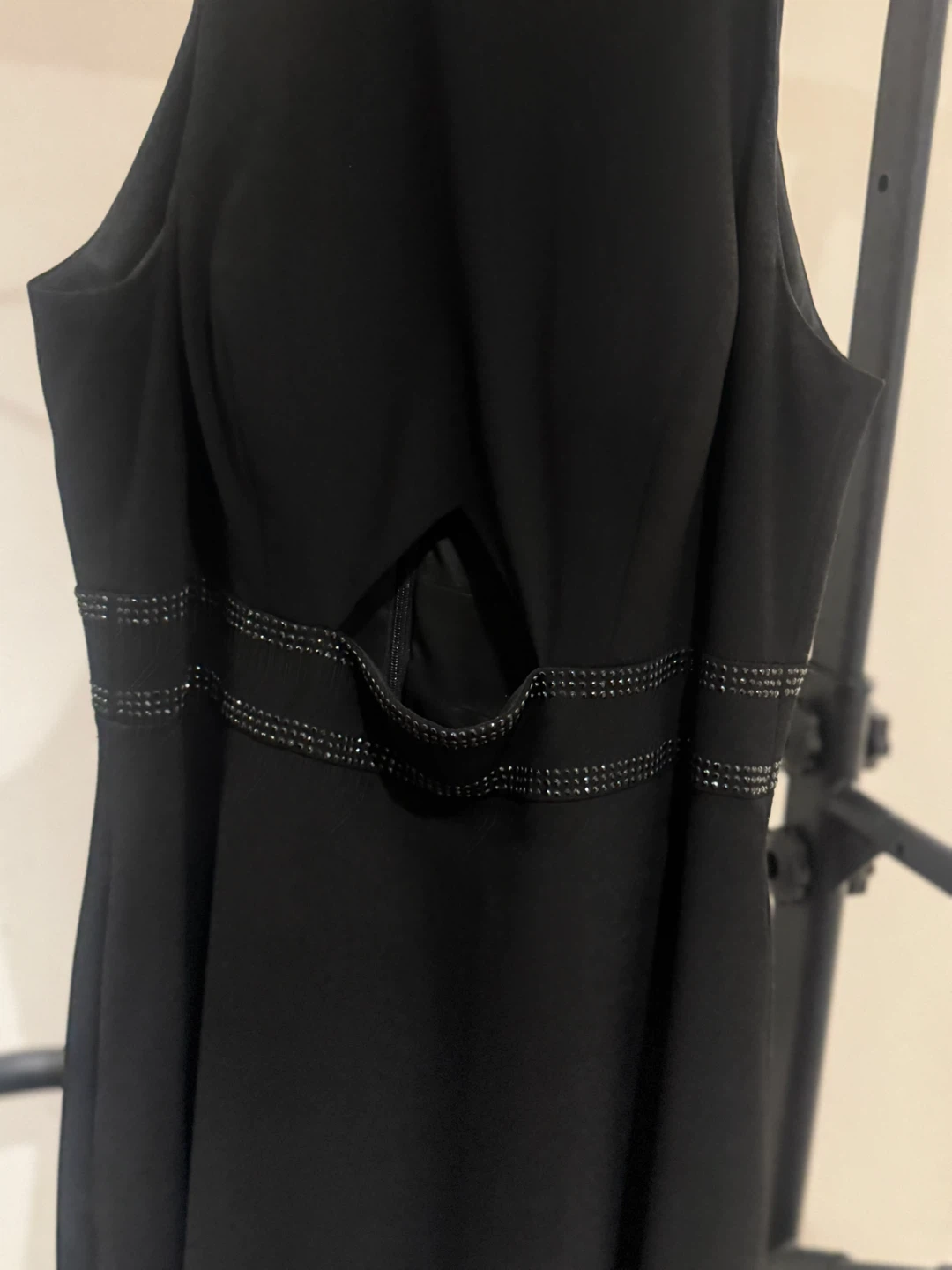 Black Embellished Halter Neck Dress - photo 4
