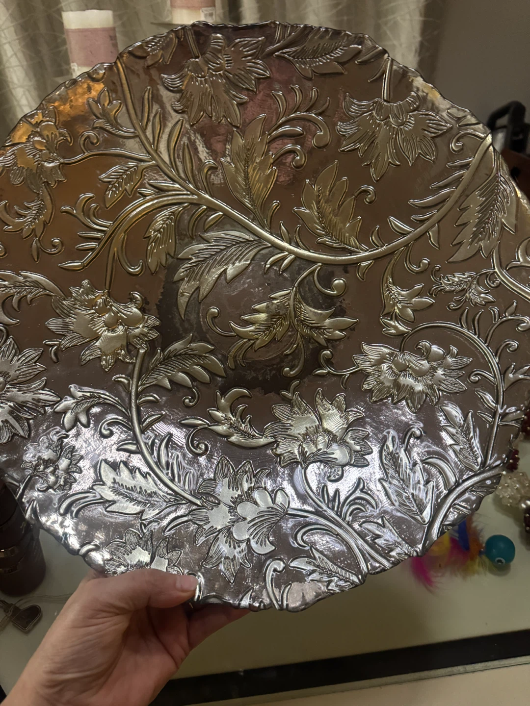 Decorative Embossed Metal Bowl - photo 4