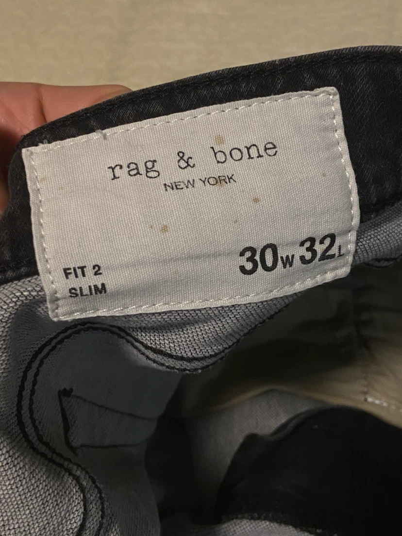 rag & bone Fit 2 Slim Jeans - Washed Black, Size 30W 32L - photo 5