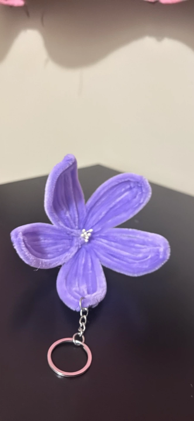 Purple Flower Keychain