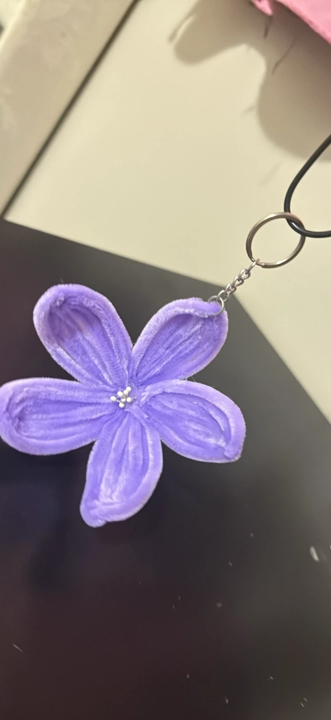 Purple Flower Keychain - photo 2