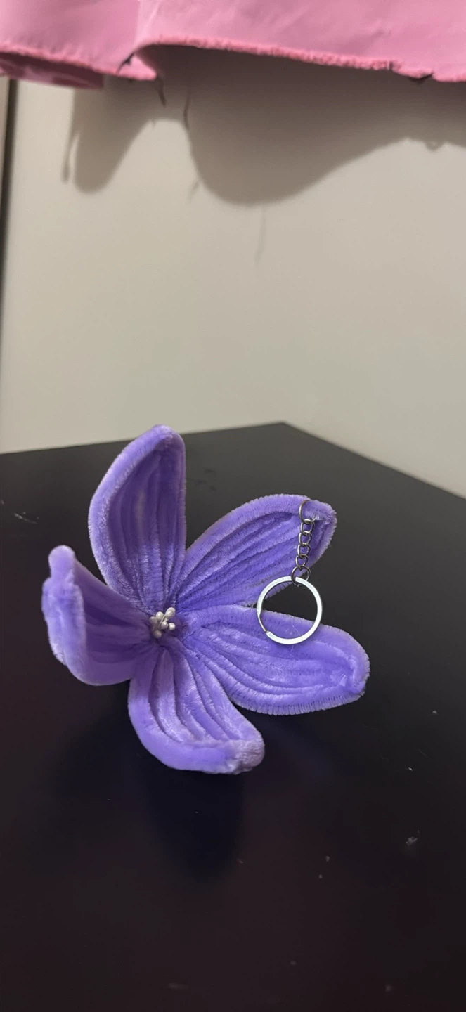 Purple Flower Keychain - photo 3