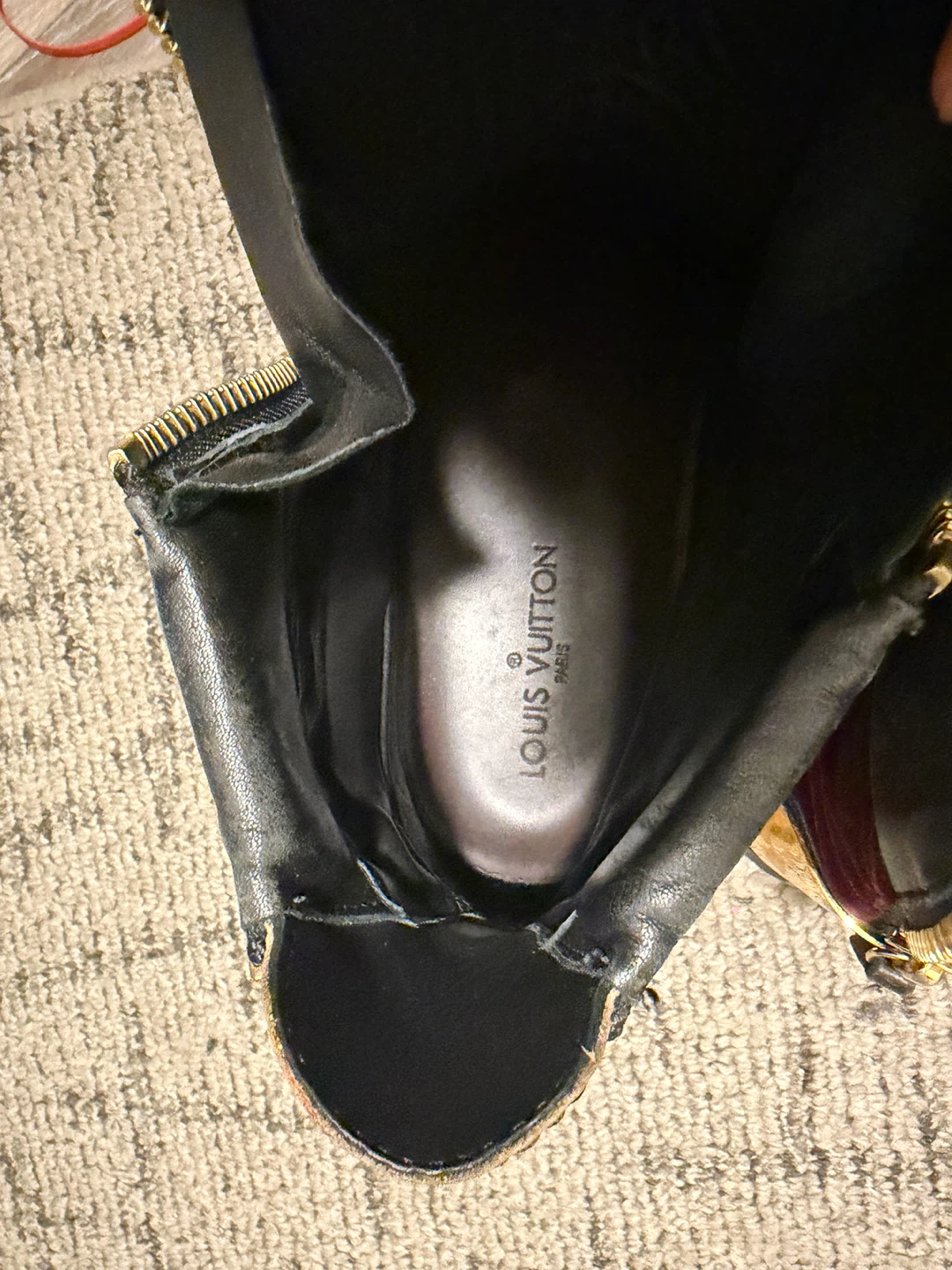 Louis Vuitton Black Velvet High-Top Sneakers - photo 3