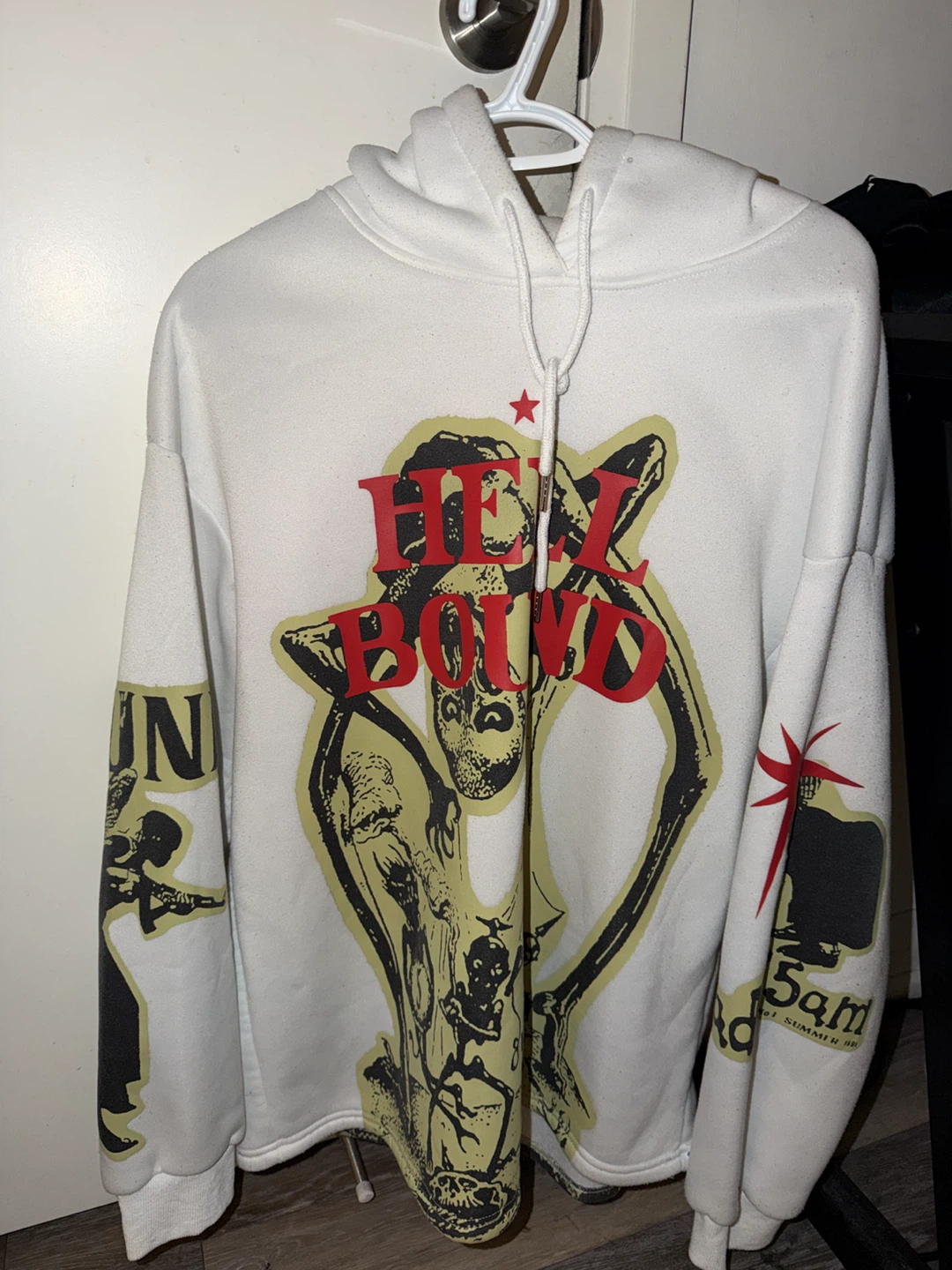 White Graphic Hoodie