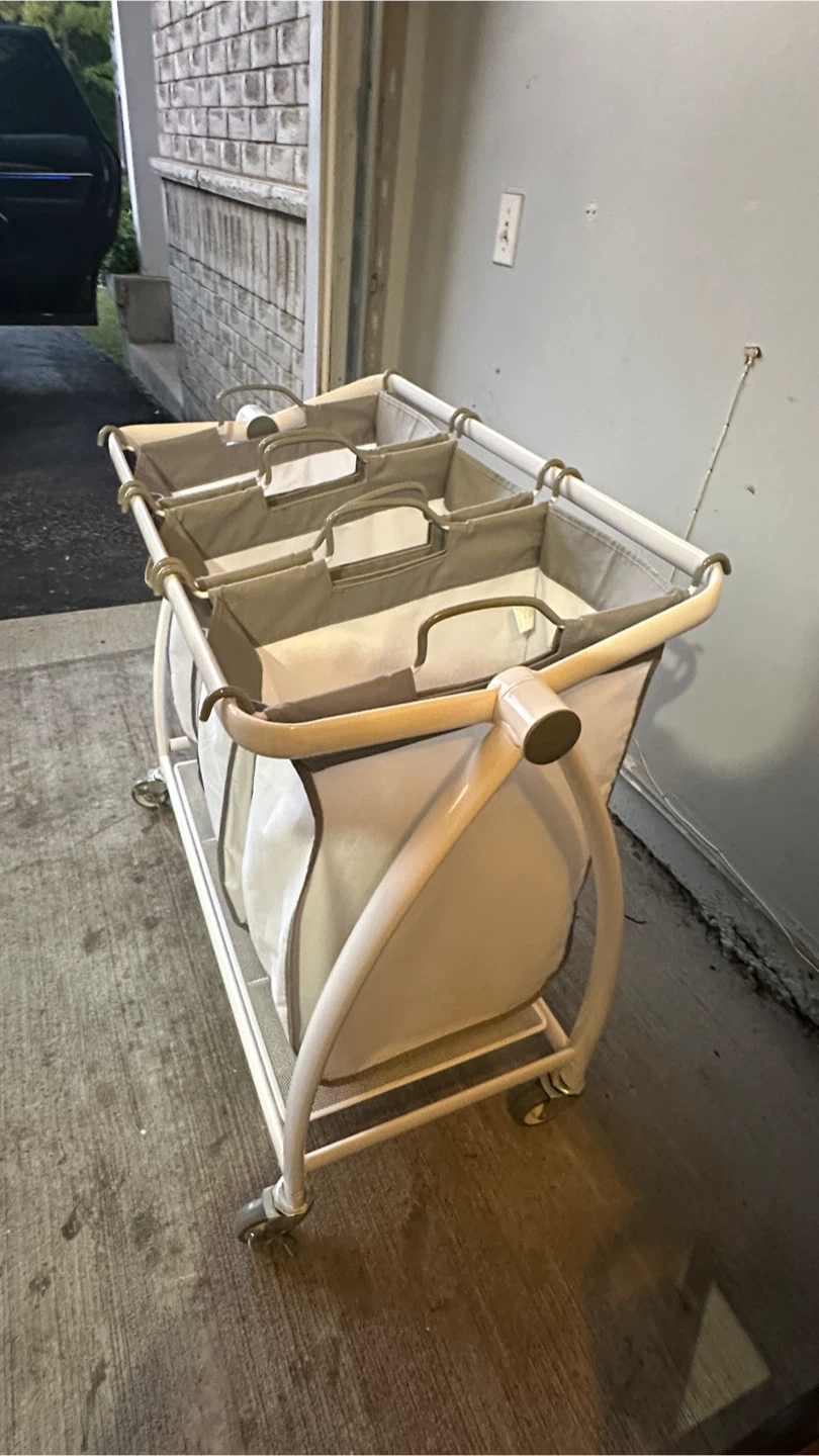 3-Bag Rolling Laundry Sorter Cart - photo 4