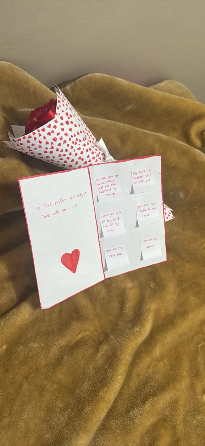 Handmade Love Letter Card and Red Roses - photo 4