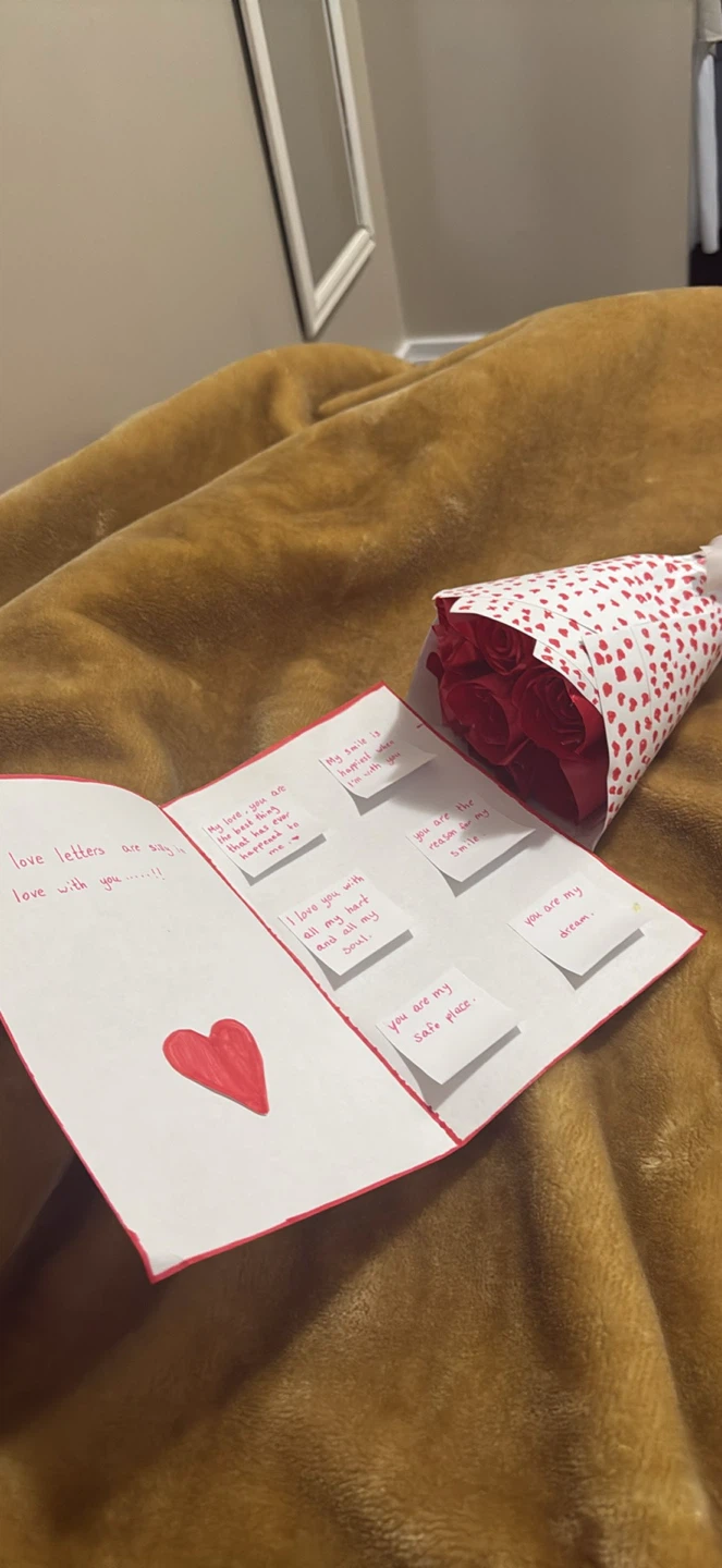 Handmade Love Letter Card and Red Roses - photo 5