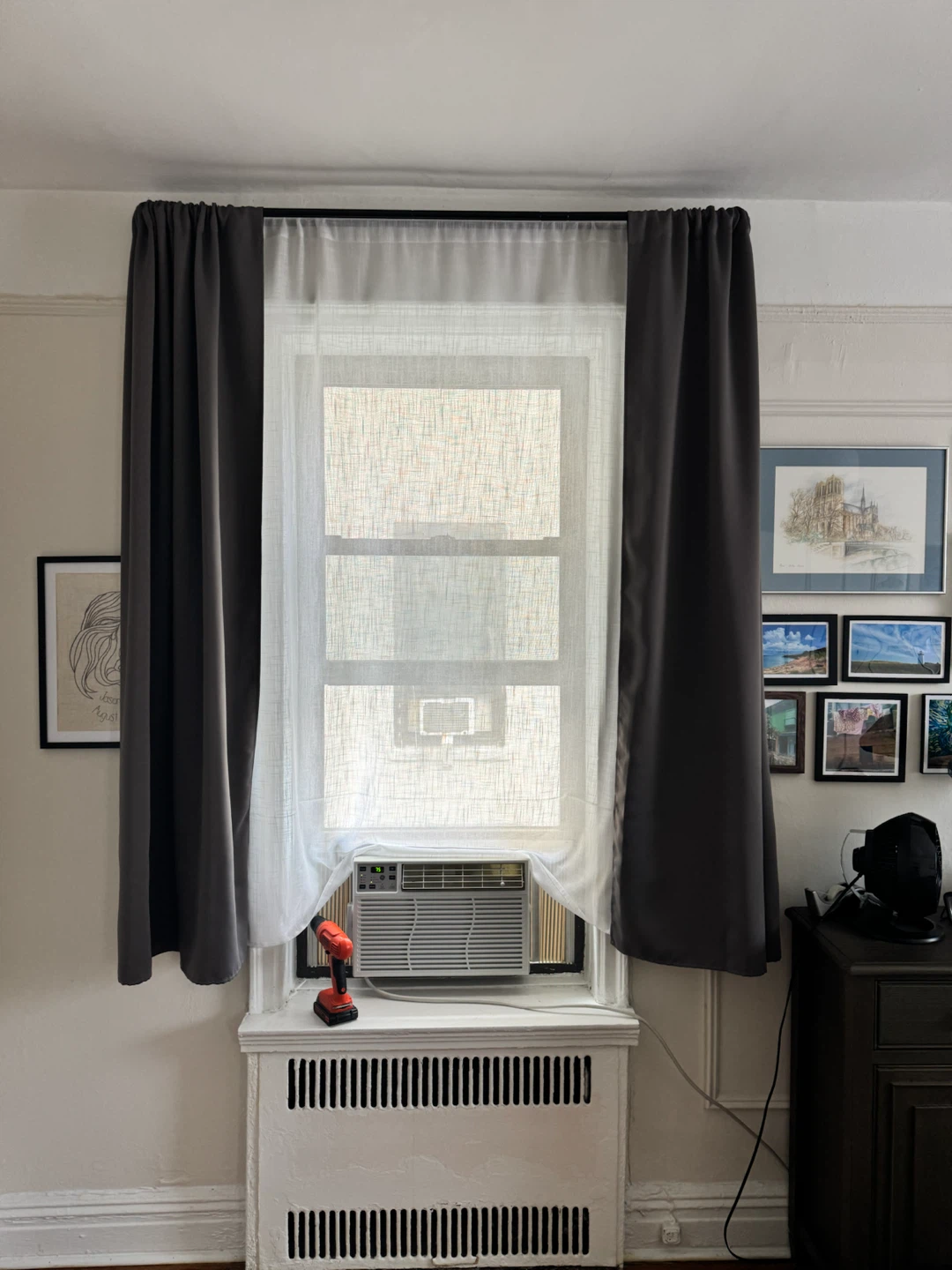 3 Dark Gray Blackout Curtains (6 panels) - photo 2