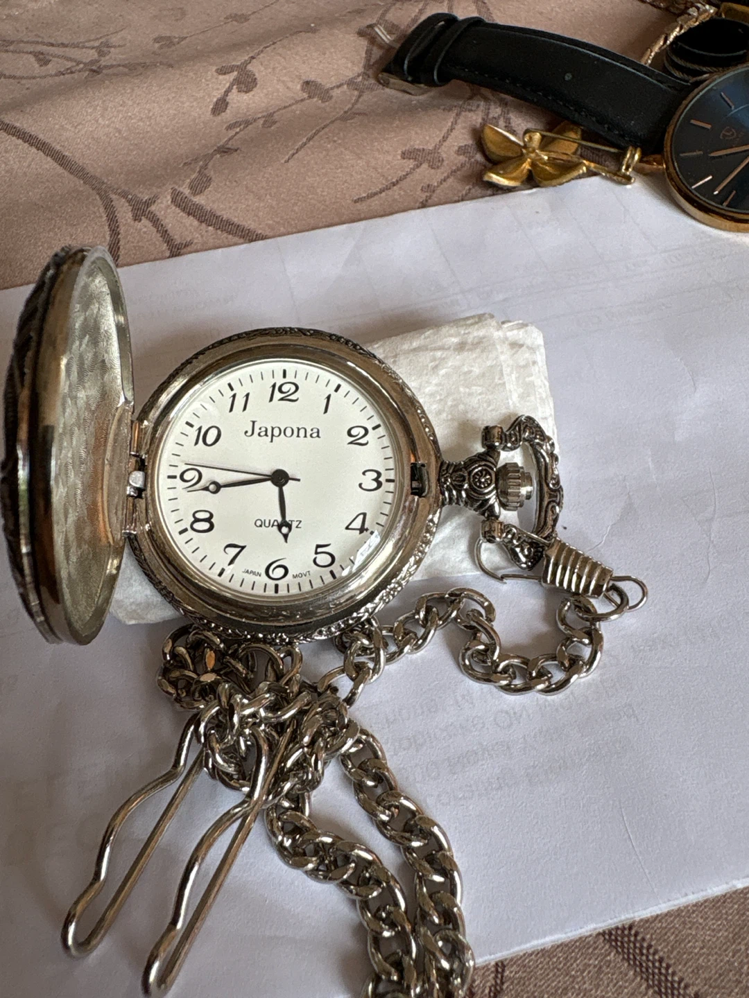 Japona Quartz Pocket Watch with Train Design - photo 2