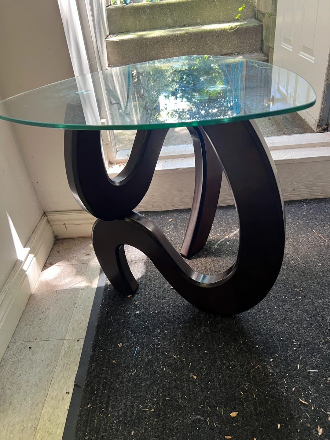 Glass Top Accent Table